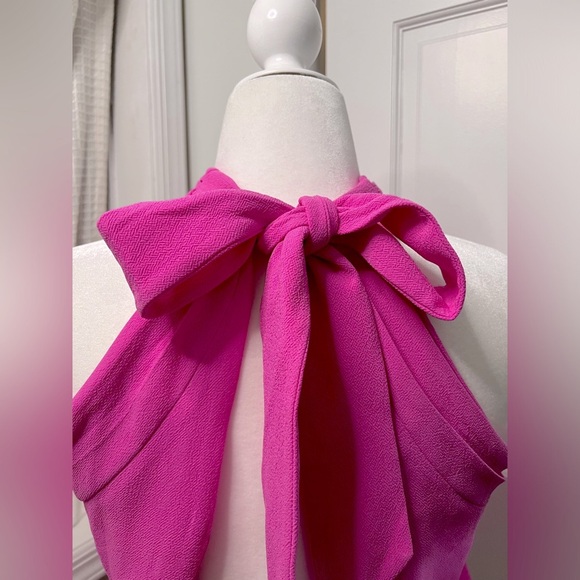 TRINA TURK • MAGICAL TWIST • BARBIE PINK MINI DRESS - Picture 4 of 6